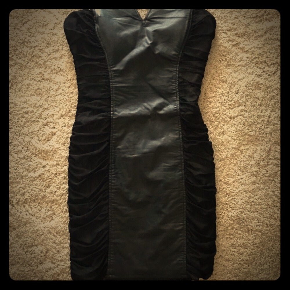 Black Medium Bebe Leatherette dress